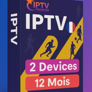 Abonnement IPTV Premium de 12 Mois (2 Écrans)